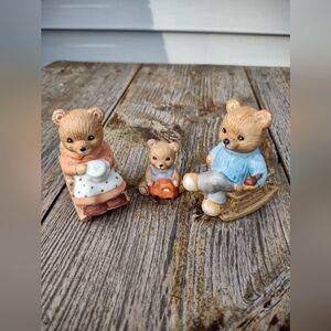 Vintage Homco bear family